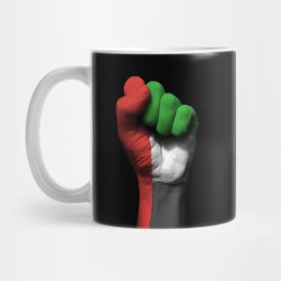 Flag of United Arab Emirates on a Raised Clenched Fist Mug